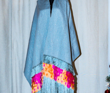 Demin pink tassels Rebozo